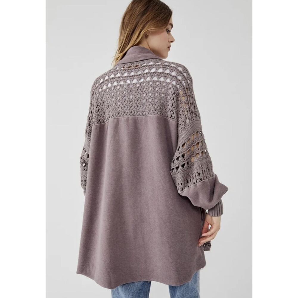 Free People Dune Bug Crochet Cardigan Jacket NWT - Picture 2 of 7